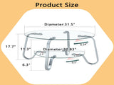 Minimalist style metal frame double-layer tempered glass coffee table, size 31.5 * 31.5 * 17.7 80572019