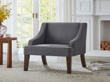 Mid Century Modern Accent,Upholstered Fabric Armchair with Solid Wood Legs,Lounge Reading W2186P481732