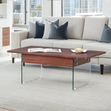 43.3-inch coffee table with lifting function - Combining walnut wood grain with W1512P316123