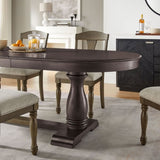 94.06 Inch Extendable Wooden Dining Table for 6 Persons,Long Expandable Curved Dining Table,Mid W2582P321482