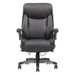 ZUN Classic Gray Bonded Leather Upholstered Office Chair with Adjustable Armrest, Height and 360 Degree B011P204481