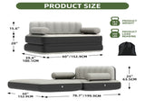 Queen Size Air Mattress with Built-in Air Pump, Black Bed Skirt and Gray Top Including Repair Kit 40224780