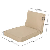 HONOLULU CLUB CHAIR CUSHION SET, BACK CUSHION AND SEAT CUSHION, TAN, SET OF 1, N775P270243A
