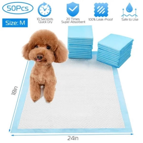 ZUN Dog mat, puppy mat, 24 inches x 18 inches, for pet training, thickened Pee mat for dogs, super 30029803