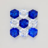 Acrylic Blue & White Tik Tack Toe Game Set B346P325481