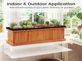 Detachable Bottom Garden Bed, Protective Coating Pine Planter for Herbs, Flowers & Vegetables 28" x 13062326