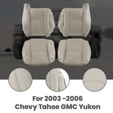 Front Leather Seat Cover Light Tan Fit Chevy Tahoe GMC Yukon 2003-2005-2006 71912822