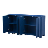 U_STYLE Sophisticated 4-Door Sideboard Adorned with Intricate Linear Accents and Luxurious N711P247438V