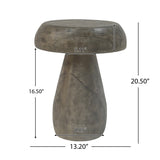 MGO Mushroom Side Table,Wood-like texture, Natural Color N770P200249N