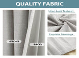 2pcs light grey 100% blackout curtains with snap-on top, suitable for hanging use. They have 49748056
