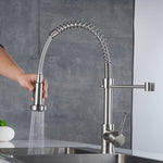 ZUN Commercial Kitchen Faucet with Pull Down Sprayer, Single Handle Single Lever Kitchen Sink Faucet W1932P172328