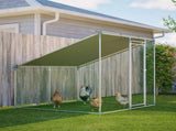 84"x78.7"x72.7" Walk-In Metal Chicken Coop,Slanted Roof,Heavy-Duty All-Weather Poultry Cage with W2505P409633