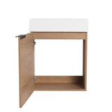 18'' Floating Wall-Mounted Bathroom Vanity with White Resin Sink & Soft-Close Cabinet Door W999P180170