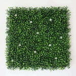 ZUN 6 Pcs 20"x20"Artificial Greenery Grass Wall Panel,Faux Boxwood Hedge Panel with Flowers Decor 92180683