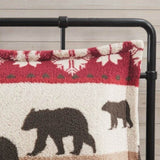 Full/Queen Print Sherpa Comforter Set B035100527