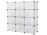 12-Cube Storage Shelf Cube Shelving Bookcase Bookshelf Organizing Closet Toy Organizer Cabinet White 74988135