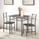 ZUN 3-Piece Kitchen Dining Room Table Set Grey Chair W2167P166198