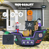 7 foot inflatable Halloween pirate boat with LED light blower 54667092