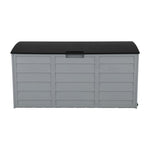 ZUN 75gal 260L Outdoor Garden Plastic Storage Deck Box Chest Tools Cushions Toys Lockable Seat 26633405