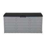 ZUN 75gal 260L Outdoor Garden Plastic Storage Deck Box Chest Tools Cushions Toys Lockable Seat 26633405