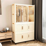 Portable Wardrobe Closet Storage Organizer for Clothes,Clothes Dresser,9 Magnetic Doors-9 Cubes & 1 60558618