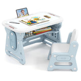 Kids Activity Table with Abundant Storage - Concave Shelf Side Pen Slots 64158096