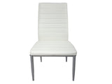 4pcs backrest cushion horizontal sewing decoration PU leather dining chair round tube white cushion 94807308