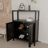 Black Large Capacity Bamboo Cabinet Furniture for Bathroom Living Room Bathroom Bamboo W2207P327622