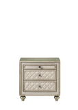 Lucienne Beige Velvet Nightstand B2726P294448
