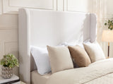 Hayden Upholstered Wingback Bed Size King / Tall 54" Headboard Upholstered King Bed / Without Wooden B083P245049