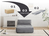 Modern Memory Foam Compressed Sofa,Single Chaise Longue for Living Room,Pet-Friendly Cloud Modular 97676888