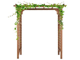 152*60*215cm Beautiful And Practical Flat-Topped Wooden Arch Garden Arch Dark 41343931