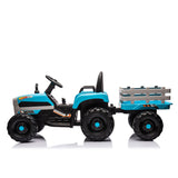 Ride on Tractor with Trailer,24V Battery Powered Electric Tractor Toy, 200w*2motor W1578P193906