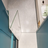 1 3/8" adjustment,universal pivot shower door, with 1/4" tempered glass finish 3072 W2122131060
