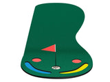 9.8ftx3ft Par 3 Golf Putting Green - Kidney-Shaped, True-Roll Surface, Green PVE Material 93744332