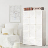 Portable Closet Clothes Modern Foldable Armoire Wardrobe Closet With 10 Cubes 81559422