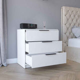 ZUN Kaia 3 Drawers Dresser, Superior Top -White B20091879