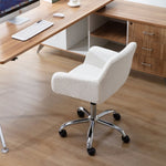 ZUN HengMing Faux Fur Home Office Chair,Fluffy Fuzzy Comfortable Makeup Vanity Chair ,Swivel Desk Chair W21228454