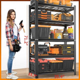5-Layer Metal Storage Rack, Adjustable Height Storage Rack, 2000 Pound Load, Suitable For Garages, 09966431