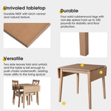 29"- 45" Extendable Dining Table for 4, Folding Kitchen Table with Rubberwood Legs, Space-Saving N752P216387A