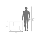 Joge 37,4" Wide Console Table Cart with Six Shelves, Casters, Entryway Table, Side Table, Living B070P286451