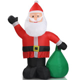 6 FT Lighted Christmas Inflatable Decoration, Inflatable Santa Claus with Large Gift Bag, Funny Blow 64475138