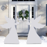 ZUN 2pcs 36in PVC Angel Garden Angel Decoration White 52627002