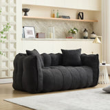 Soft beanbag chair with high resilience foam core for two people. The comfortable square recliner W1996P309526