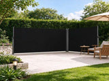 71" x 236" Retractable Patio Side Awning, 280 g Waterproof Polyester Privacy Screen with UV 30 04871189