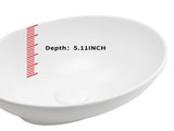 16" x 13" x 5.5" White Oval Ceramic Countertop Bathroom Vanity Vessel Sink 99867412