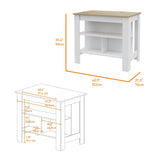 Brooklyn Kitchen Island, Three Concealed Shelves B128P148676