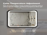 40X32 inch Bathroom Led Classy Vanity Mirror with High Lumen,Black metal frame,Dimmable Touch,Wall W1992121014