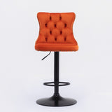A&A Furniture,Swivel Velvet Barstools Adjusatble Seat Height from 25-33 Inch,17.7inch base, Modern W114359280
