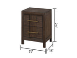 Modern Style 2-Drawer Nightstand Made with Wood in Walnut B009139178